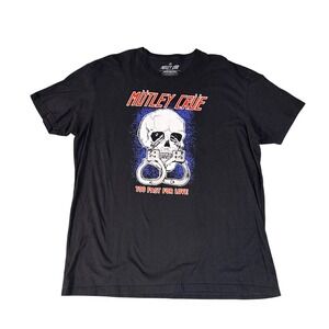 Motley Crue Skull Handcuffs Too Fast For Love Black T Shirt 3X